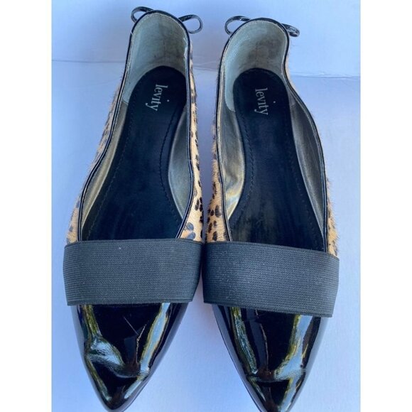 Slip On Flats Printed Calf Hair Shoes 8 - Picture 10 of 12